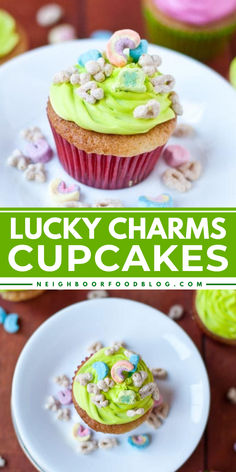 Looking for St. Patrick's Day food ideas? Both kids and adults will love these Lucky Charms Cupcakes! Soaked in cereal and topped with neon marshmallow frosting, they're the perfect St. Patrick's Day cupcakes. Save this St. Patrick's Day dessert recipe! Lucky Charms Cupcakes, St Patrick's Day Food Ideas, Cupcake Recipes Unique, St Patrick's Day Food, St Patrick's Day Dessert, Neon Food Coloring, Cupcake Frosting Recipes, Pink Marshmallow