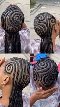 Brazilian Wool Hairstyles Twist, Brazilian Wool Hairstyles Braids, Knotless Braids With Color, Wool Hairstyles, Brazilian Wool Hairstyles, Faux Locs Goddess, Cornrows With Beads, Juliana Nalu, Hair Braid Patterns