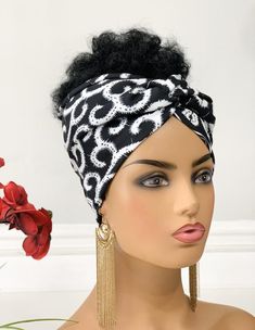 *Wide Headband - approximately 12” wide*Stretch African Print Fabric*Vibrant & Colorful Fabric*Faux Turban *Lightweight*Made in USA *Comfortable and Stretchy*One size fits mostCare Instructions- Handwash with mild soap. Hang to dry.Please note that due to lighting and computer/phone screens colors may appear different. White Headwrap Black Women, Head Scarfs, Head Turban, Head Tie, Hair Wrap Scarf, Retro Hair, Colorful Fabric, Head Ties, Gold Bathroom