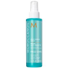 A heat-activated styling mist enriched with argan oil, the Moroccanoil Frizz Shield Spray encourages long-lasting smoothness. The lightweight formula sets to work to protect against unwanted flyaways and static caused by humidity. A must have addition to your beauty routine, the multi-purpose mist harnesses the nourishing properties of argan oil to help hydrate hair and deliver sleek, silky-soft results. | Moroccanoil Frizz Shield Spray, 5. 4 oz | Dermstore Heat Proof Hair Spray, Yl Mermaid Hair Spray, Hair Frizz Control, Hair Frizz, Deva Curl, Hydrate Hair, Anti Frizz, Texturizing Spray, Frizz Control