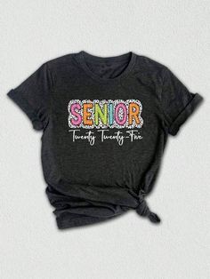 Get ready to celebrate the fearless seniors of 2025 with this eye-catching senior 2025 T-shirt!  Designed with love and care, this shirt is perfect for showcasing your pride as a member of the graduating class of 2025. Whether you're a senior, a proud parent of a senior, or a teacher looking to celebrate your students' accomplishments, this shirt is a must-have addition to your wardrobe. Made with premium quality materials, this senior 2025 shirt offers ultimate comfort and durability, ensuring Senior Shirts, Class Of 2025, College Senior, School Tees, Graduation Shirts, College Gifts, Last Day Of School, Teacher Favorite Things, School Gifts