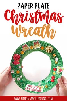 paper plate Christmas wreath Paper Plate Christmas Wreath, Paper Plate Christmas Crafts, Christmas Wreath Craft, December Crafts, Easy Christmas Wreaths, Paper Plate Crafts For Kids, Festive Crafts, Paper Plate Crafts, Christmas Door