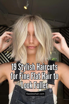 Blunt Bob With Blonde Money Piece Julianne Hough Hair Safe Haven, Lob On Plus Size Woman, Jenny Mccarthy Hair Bob, Hair Styles For Flat Hair, Medium Hairstyle Women Fine Hair, Side Part Long Haircut, Medium Fine Hairstyles, Haircuts To Make Hair Look Fuller, Center Part Hairstyles Medium