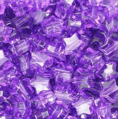 purple glass beads are shown in this image