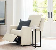 a living room scene with focus on the recliner