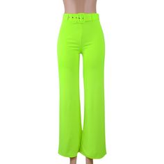 Length: Full Length Material: Polyester Material: Spandex Closure Type: Zipper Fly Front Style: Flat Waist Type: High Gender: Women Pattern Type: Solid Style: Casual Fabric Type: Broadcloth Pant Style: Wide Leg Pants Fit Type: Loose Decoration: Sashes Stretch Pants In Solid Color For Night Out, Stretch Solid Color Pants For Night Out, Green High Waist Stretch Wide Leg Pants, Green Stretch Bottoms Solid Color, Green Stretch High Waist Wide Leg Pants, Stretch Green High Waist Wide Leg Pants, Green Stretch Mid-rise Pants, Stretch Green Solid Color Bottoms, Trendy Green High-stretch Bottoms