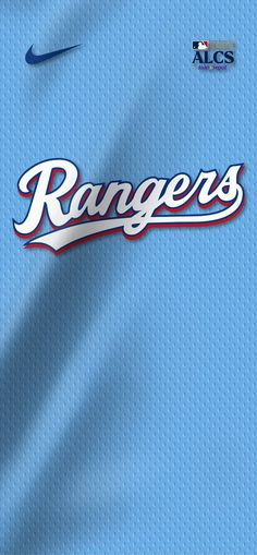 the los angeles dodgers jersey is shown in blue and has white letters that read rangers