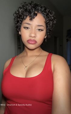 Pixie Hairstyles For Black Women Curly, Betty Boop Hairstyle Short Hair, Short Hair On Bigger Women, Hairstyles To Do With Short Curly Hair, Short Curly Lob, 3b Pixie Curly Hair, Curly Hair Big Chop, Curly Short Hair Women