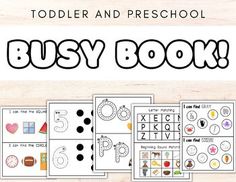 the busy book for toddlers and preschool