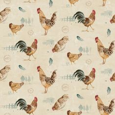 Barnyard Chickens Wallpaper Old Farmhouse Rooster Hen Kitchen, Barn Animal Laundry Room, Rustic Country French Farm by the Yard Fk34434so - Etsy Hen And Rooster, Chicken Wallpaper, Wallpaper Paper, Barn Animals, Fresh Kitchen, Wallpaper For Sale, Fresh Chicken, Chicken Runs, Decor Pillows