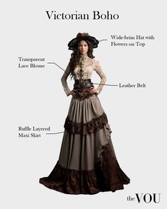 Victorian Era Inspired Outfits, Vintage Boho Outfits, Victorian Inspired Outfits, Victorian Outfits Women, Victorian Style Fashion