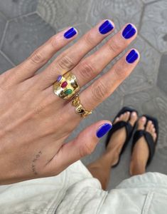 Minimal Nails, Minimalist Nails, Dream Nails, Funky Nails, Chic Nails, 가을 패션, Blue Nails, Nail Trends, Swag Nails