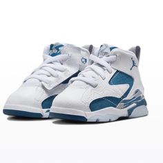 *New* Toddler Baby Nike Air Jordan Jumpman Mvp (Td) White / Blue (Dz5576 101) Drippy Fits, Baby Jordans, Baby Nike, Kids Jordans, Jordan Shoes, Nike Air Jordan, Air Jordan, Kids Shoes, White Blue