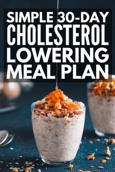 30 Days of Cholesterol Diet Recipes You'll Actually Enjoy Cholesterol Lowering Meals, Cholesterol Diet Recipes, Heart Healthy Recipes Cholesterol, Healthy Eating Menu, Cholesterol Friendly Recipes, Lower Cholesterol Naturally, Lower Cholesterol Diet