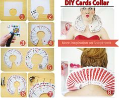 the instructions for how to make a diy card collaar with pictures on it