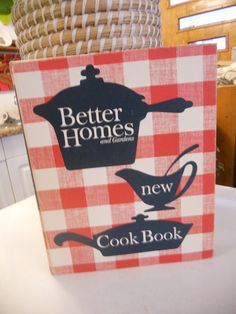 a cook book sitting on top of a table