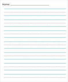 lined paper with lines in blue and red on the bottom, one line is blank