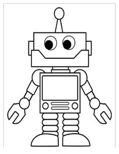 Robot Coloring, Robot Drawing, Robot Craft, Robot Birthday Party, Robot Theme, Student Newspaper, Kindergarten Coloring Pages, Printables Free Kids, Coloring Pages For Boys