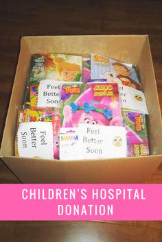 the children's hospital donation box is full of books