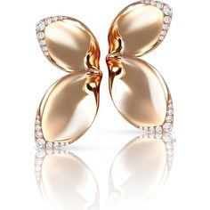 Pasquale Bruni Giardini Segreti Earrings in 18K Rose Gold With White Diamonds The Metamorphosis, Pasquale Bruni, Pave Diamond Earrings, Secret Gardens, Diamond Birthstone, The Secret Garden, Gold Diamond Earrings, Flower Petal, Diamond Flower