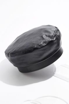 One sizeDo not washImported Leather Beret, Hat Hairstyles, Accessories Hats, Faux Leather, Leather, Fashion Trends, Black