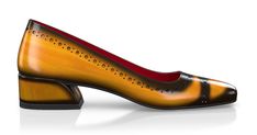 Women`s Luxury Block Heel Shoes are handcrafted by individual order. Upper material is made by premium leather. Insole and lining materials - leather. Your new shoes will be handcrafted especially for you and delivered for free to your home or office in 1-2 weeks. Included option for free return and remake if the shoes do not fit.Only now all this is available at an exclusive price of $249.00.Proceed with you order now. Luxury Yellow Leather Shoes For Formal Occasions, Yellow Luxury Leather Shoes For Formal Occasions, Formal Yellow Leather Shoes With Leather Sole, Luxury Yellow Leather Formal Shoes, Elegant Yellow Leather Shoes, Elegant Yellow Leather Shoes With Round Toe, Orange Leather Formal Shoes With Round Toe, Formal Orange Leather Shoes With Round Toe, Elegant Orange Heels