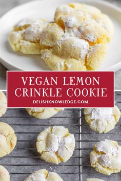 Vegan Lemon Crinkle Cookie