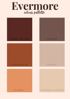 the color palette for evermore