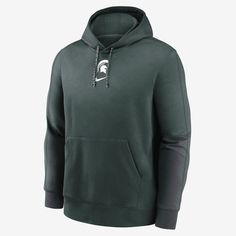 The Sideline Team Issue Club Hoodie is made with a cozy fleece lining and soft cotton-polyester blend to help you comfortably support your Michigan State Spartans in chilly temperatures. Nike Hoodie With Drawstring Hood For Fan Gear, Nike Sweatshirt With Double-lined Hood For Outdoor, Nike Hooded Hoodie With Fleece Lining, Nike Fleece-lined Hooded Hoodie, Nike Fleece Sweatshirt With Double-lined Hood, Nike Fleece Sweatshirt With Adjustable Hood, Nike Hoodie With Ribbed Cuffs For Outdoor Activities, Nike Outdoor Sweatshirt With Adjustable Hood, Nike Sweatshirt With Adjustable Hood For Outdoor Activities