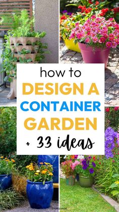 how to design a container garden in 3 easy steps