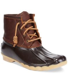 Sperry Women's Saltwater Duck Booties Size: 7.5 Color: Tan/Dark Brown I want these !!!!! Sperry Saltwater Duck Boots, Big 5, Va Va Voom