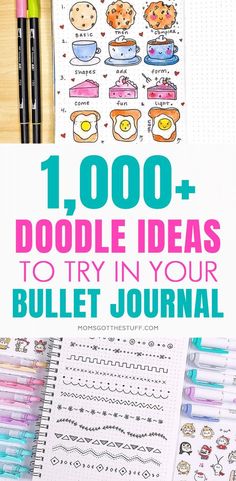 1,000+ Doodle ideas to try in your bullet journal. Have fun decorating your bujo (bullet journal) with these creative doodle ideas. Easy Doodle Ideas, Doodle Bullet Journal, Bullet Journal Tools, Doodling Tutorial, Bullet Bullet, How To Bullet Journal, Bullet Journal Work, Ideas Journal, Bujo Doodles