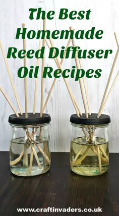 We test the best homemade reed diffuser oil recipes • Craft Invaders Diy Diffuser Oil, Diffuser Oil Recipes, Reed Diffuser Recipe, Reed Diffuser Diy, Homemade Diffuser, Diy Oil Diffuser, Homemade Reed Diffuser, Diy Essential Oil Diffuser, Oil Reed Diffuser