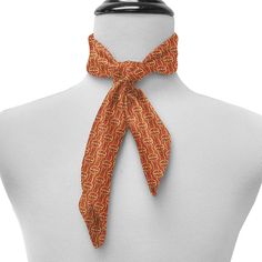 Auriol Silk Neckerchief White T Shirt Men, Middlebury Vermont, Interlocking Rings, Interlocking Ring, Orange Square, Scarf Neck, Neck Scarf, Rolled Hem, Silk Twill