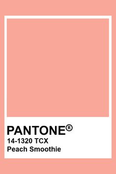 pantone's peach smoothie color is shown