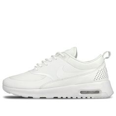 Nike Womens Air Max Thea Triple White Marathon Running Shoes/Sneakers Air Max 90 Premium, Orange Camo, Air Max 98, Air Max Thea, Nike Air Max Thea, Cargo Khaki, Bleached Denim, Marathon Running Shoes, Air Max Women