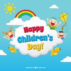 the children's day poster is shown