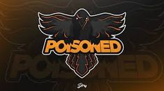 the logo for posomed is shown on a dark background with an orange glow