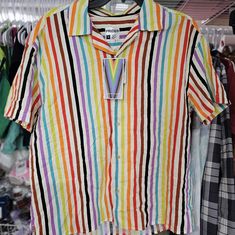 Brand New With Tag 2023 Collection Pride Target Unixes Various Sizes Availables Xs , M , L Colorful Trendy Short Sleeve Shirt, Casual Colorful Summer Tops, Multicolor Cotton Summer Shirt, Multicolor Button-up Summer Shirt, Colorful Shirt For Spring Vacation, Trendy Multicolor Summer Shirt, Trendy Striped Shirt For Vacation, Colorful Spring Vacation Shirt, Colorful Cotton Shirt For Spring