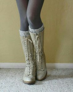 #robeccasteam #monsterhigh Boots With Tights, Granny Boots, Mode Shoes, Madden Boots, Dr Shoes, Knee High Socks, Pretty Shoes, Dream Shoes, Nubuck Leather