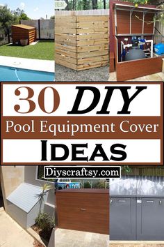 the words 30 diy pool equipment cover ideas