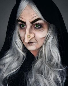 Into The Woods Makeup Ideas, Scary Witch Face Paint, Witch Costumes For Women Scary, Witch Makeup Creepy, Old Crone Makeup, Snow White Witch Makeup, Scary Witch Makeup Ideas, Witch Makeup Scary, Diy Witch Makeup Women