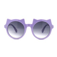 Child size girl's kitty cat fun party shade retro plastic sunglasses. Size: one size.  Color: Purple.  Gender: female.  Age Group: kids. Fun Purple Summer Sunglasses, Fun Purple Sunglasses For Summer, Purple Plastic Sunglasses For Summer, Summer Purple Plastic Sunglasses, Purple Plastic Party Sunglasses, Cute Cat Eye Sunglasses For Summer, Fun Purple Tinted Sunglasses, Purple Tinted Fun Sunglasses, Fun Purple Sunglasses For The Beach