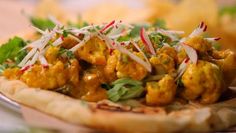 Curried Cauliflower Sandwich | Food Network Cauliflower Sandwich, Curried Cauliflower, Cauliflower Curry, Guy Fieri, Wrap Sandwiches, Curries, Food Network, Food Network Recipes, Circus