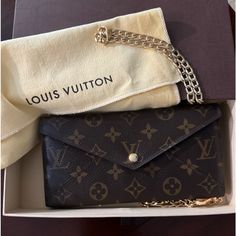 This Lv Wallet Is In Very Good Condition. It Comes With A Box, Dust Bag & An Unbranded Chain. It Can Be Worn As A Small Shoulder/Cross Body Purse Or Wallet. The Chain Is 47”. Origami Wallet, Bags Louis Vuitton, Wallet On Chain, Cross Body Purse, Lv Wallet, A Box, Purses Crossbody, Louis Vuitton Bag, Cross Body