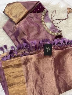 Piping Blouse Designs, Elegant Purple Blouse With Resham Embroidery, Purple Art Silk Handloom Blouse Piece, Luxury Purple Handloom Blouse Piece, Purple Silk Self-design Blouse Piece, Purple Silk Blouse With Motifs, Saree Colours, Model Blouse, Latest Bridal Blouse Designs