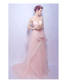 Shop affordable blush ball-gown scoop neck sweep train tulle wedding dress with beading online. Custom-made any size or color. Pro since 2009. Pink Tulle Bridesmaid Dress For Banquet, Pink Tulle Wedding Dress For Prom Season, Pink Floor-length Wedding Dress With Sweep Train, Tulle Ball Gown With Sweep Train For Quinceanera, Debutante Ball Floor-length Ball Gown With Illusion Neckline, Debutante Ball Gown With Illusion Neckline And Floor-length, Pink Floor-length Bridesmaid Dress With Sweep Train, Pink Ball Gown With Sweep Train For Quinceanera, Pink Lace Bodice Ball Gown For Wedding