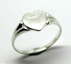 NOTE FOR OVERSEAS BUYERS We are not responsible for any of the buyer's Government charges including any kind of tax, duties or tariffs that might be incurred once the item arrives in the country of destination.. Condition: Brand New Metal Sterling silver 925 Width of Heart 9mm x 9mm Weight: 1.75 grams approx. Ring Size: Aus/UK T - , US -9 5/8 (may be resized for a small additional fee, please email us for details. May take approx 10 working days for manufacture of ring) Free Gift Box: Yes HTTPS: Classic White Heart Ring For Valentine's Day, Heart Signet Ring, New Metal, Split Ring, Sterling Silver Heart, Signet Ring, Silver Heart, Cross Pendant, Jewellery And Watches