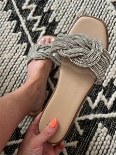 Women's Iliana Slide Sandals - A … curated on LTK Sparkly Sandals, Steve Madden Sandals, Rhinestone Sandals, Sandals Summer, Perfect Summer, Steve Madden