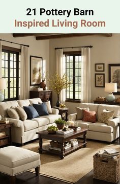 a living room filled with furniture and windows